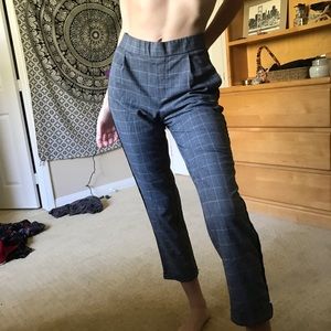 Grey plaid pants